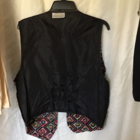 Vtg embroidery 35th 10th NYC Nicholas Jason western festival vest Sz M - Picture 9 of 9